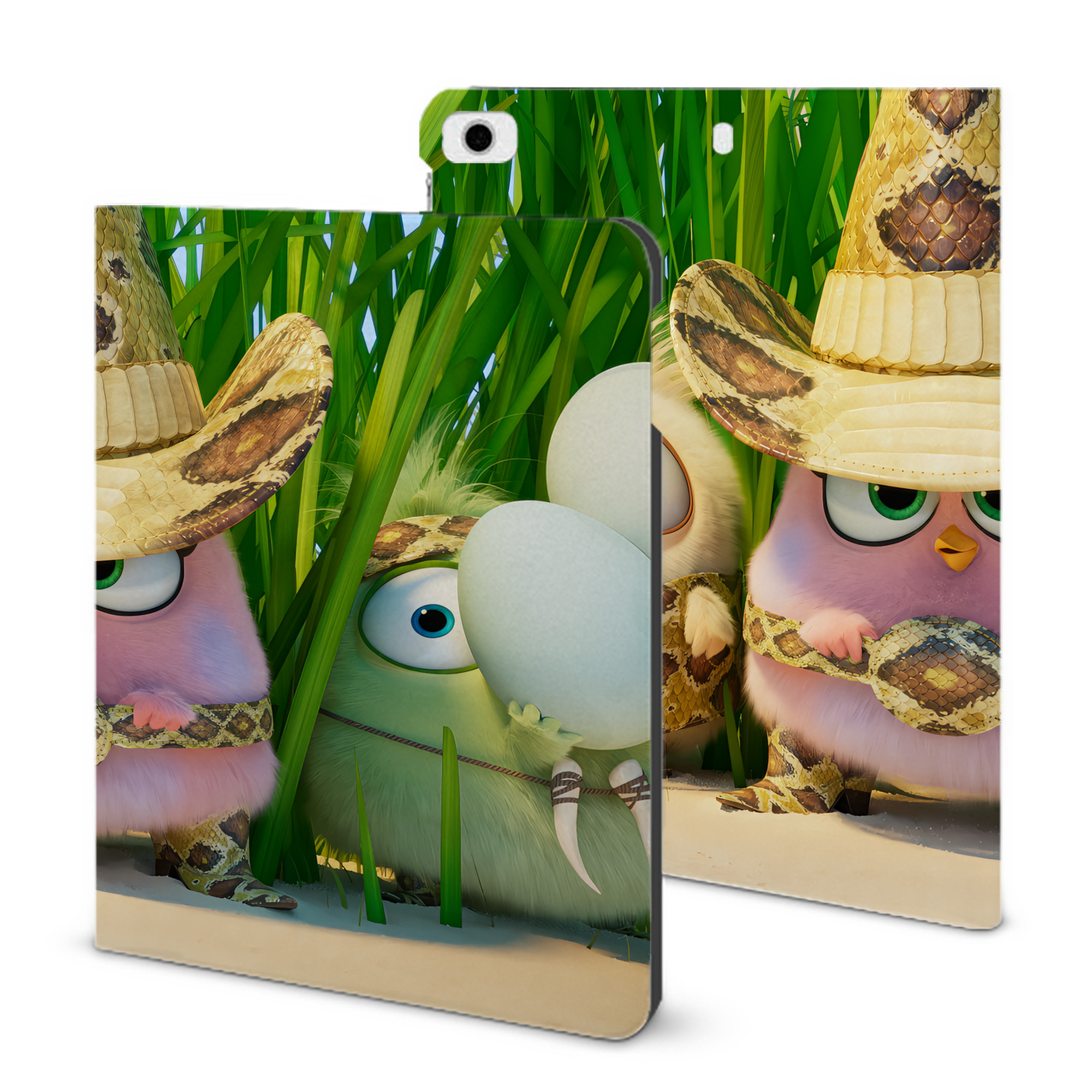 （画像用） Angry Birds アングリーバード IPad ケース ブック型 PUレザー TPU 耐衝撃 軽量 薄型 ペン収納なし 全面保護 IPad 各モデル対応